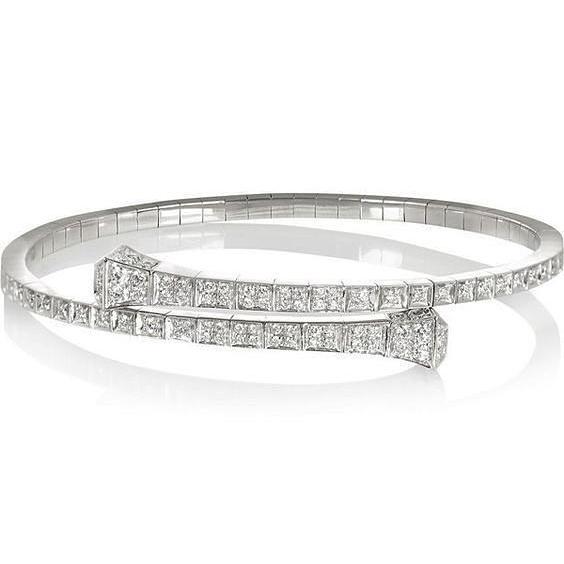 3 carati bellissimo bracciale rotondo con diamanti in oro bianco - harrychadent.it