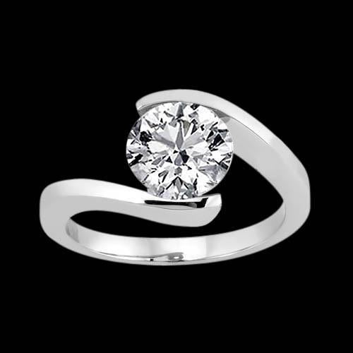 3 carati diamante solitario anello di fidanzamento oro bianco - harrychadent.it