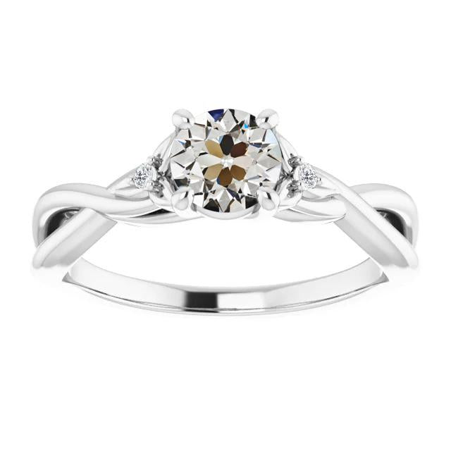 3 pietre rotonde vecchio anello europeo con diamanti stile infinito 2,50 carati - harrychadent.it