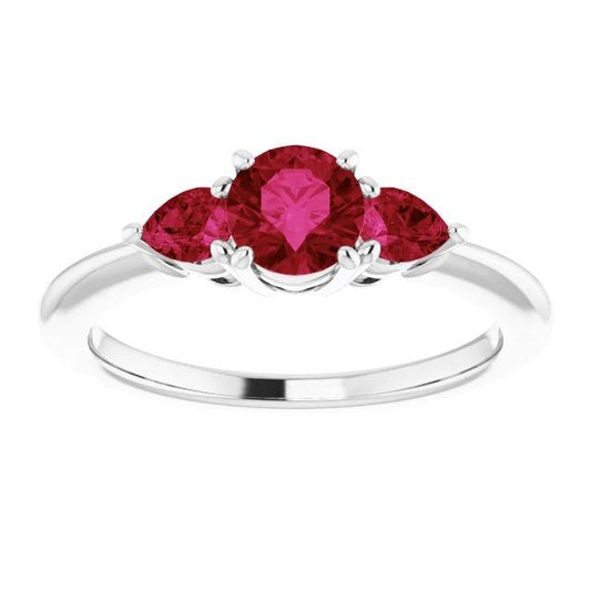 3 pietre rubino anello 1.50 carati polo impostazione gioielli da donna - harrychadent.it