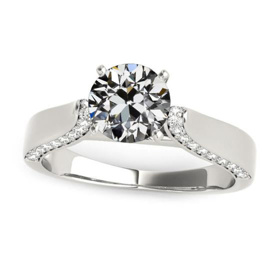 3,75 carati anniversario anello vecchia miniera taglio gioielli con diamanti oro 14 carati - harrychadent.it