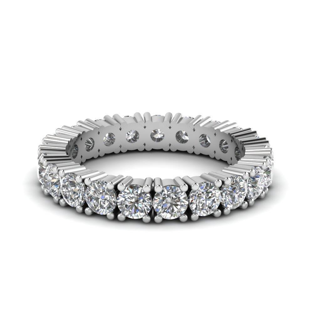 3.15 carati donne tondo diamante gruppo musicale di eternità gioielli in oro bianco massiccio - harrychadent.it