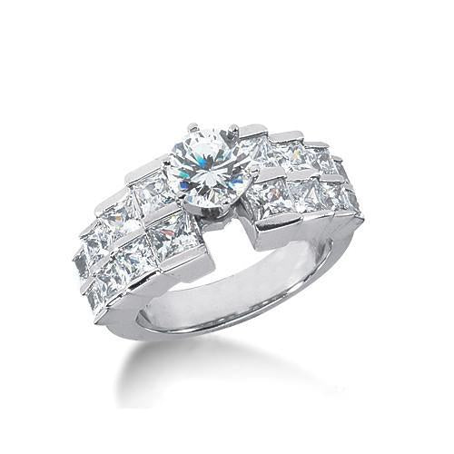 3.51 carati solitario diamante con accenti anniversario anello gioielli - harrychadent.it