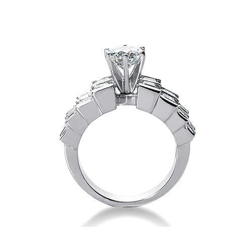 3.51 carati solitario diamante con accenti anniversario anello gioielli - harrychadent.it