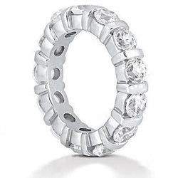 3.9 carati. F Vs1 Diamonds Gorgeous Eternity Women Engagement Gruppo musicale WG 14K