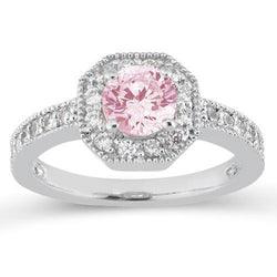 3.91 carati anniversario rosa con zaffiro anello di diamanti con pietre preziose