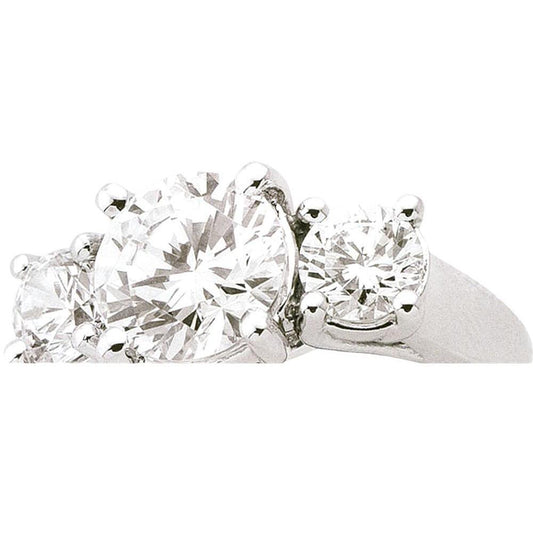 4 Carati 3 Diamanti Pietra Anello di Fidanzamento Oro Bianco 14k Nuovo - harrychadent.it