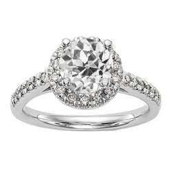 4 carati Halo Anniversary Ring Il giro Old European Diamante Jewelry