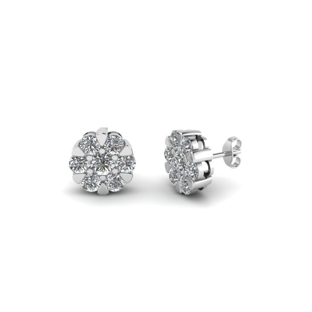 4,90 carati di diamanti rotondi orecchino fine gioielli in oro bianco 14 carati - harrychadent.it