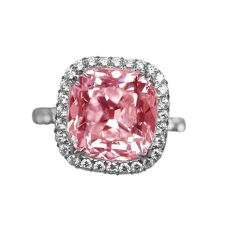 4.50 ct. Anello con diamante cuscino zaffiro rosa - harrychadent.it