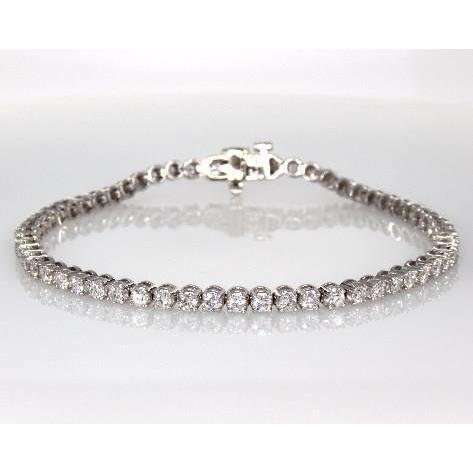 5 Carati Round Diamond Bracciale Tennis Donna Oro Bianco Gioielli - harrychadent.it