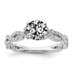 5 carati rotondo vecchio miniera taglio diamante anello polo infinito stile gioielli