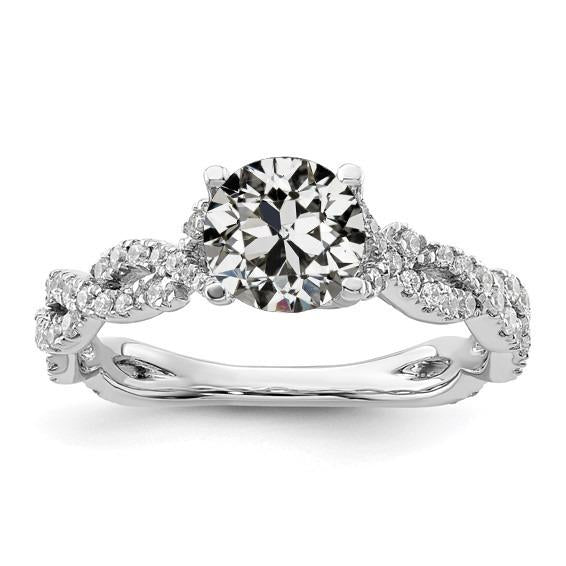5 carati rotondo vecchio miniera taglio diamante anello polo infinito stile gioielli - harrychadent.it