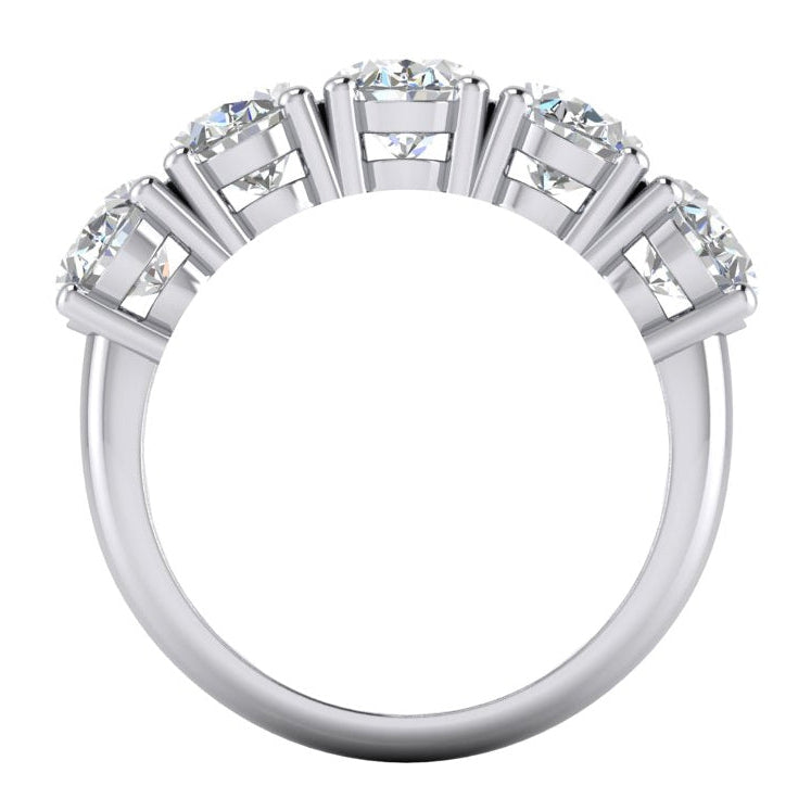 Incastonatura a cesto con anello di diamanti ovale con 5 pietre da donna