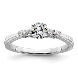 5 pietre rotonde anello vecchio minatore diamante polo set 1,75 carati gioielli