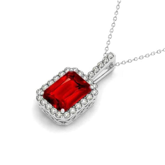6.45 carati set di punte rosso rubino con collana pendente oro 14k - harrychadent.it