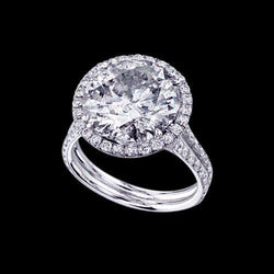 6.75 carati. Diamonds Fancy Ring Halo Jewelry Fidanzamento Anniversario WG