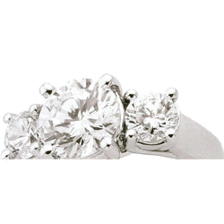 Anelli di diamanti Lucida da 2.01 carati in oro bianco 3 pietre