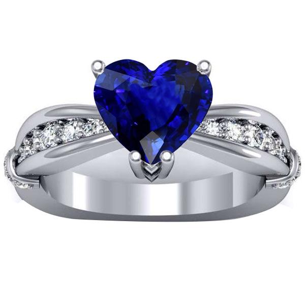 Anello Anniversario Diamante Ceylon Zaffiro Gambo Spaccato 3.50 Carati - harrychadent.it