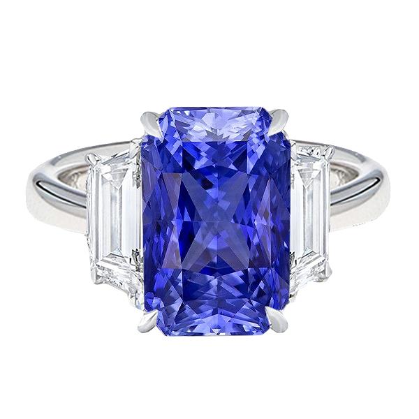 Anello Anniversario Donna Smeraldo Diamanti Oro Zaffiro Blu 5.50 Carati - harrychadent.it