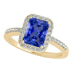 Anello Anniversario Halo in Oro Giallo e Diamanti Rotondi 4 Carati Gioielli