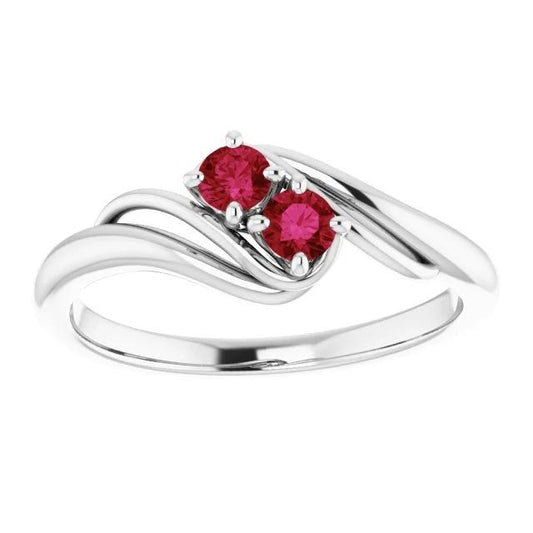 Anello Burmese Rubino 0.50 carati Twisted Style Prong Impostazione gioielli Nuovo - harrychadent.it