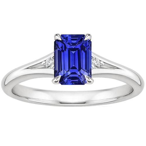 Anello Di Fidanzamento 3 Pietre Smeraldo Zaffiro Ceylon & Diamante 3.25 Carati - harrychadent.it