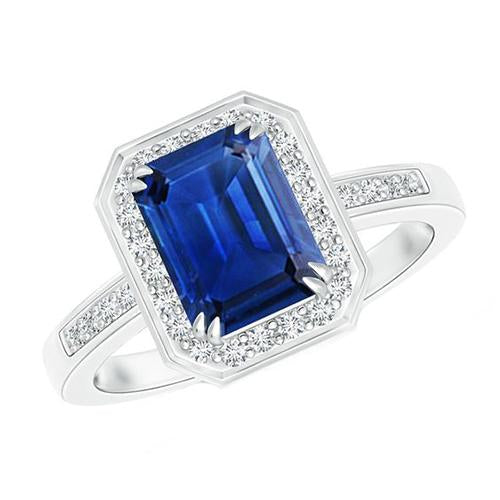 Anello Di Fidanzamento Con Zaffiro Da 6 Carati