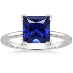 Anello Solitario Principessa Ceylon Blue Sapphire Gemstone Jewelry 5 Carati