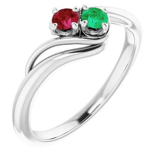 Anello Verde Colombiano Smeraldo E Rubino 0.50 Carati Gioielli Donna Novità - harrychadent.it