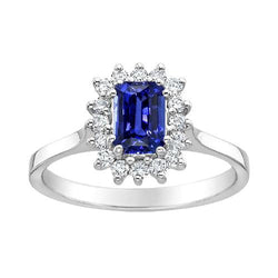 Anello a forma di stella con diamante zaffiro Ceylon smeraldo 2 carati