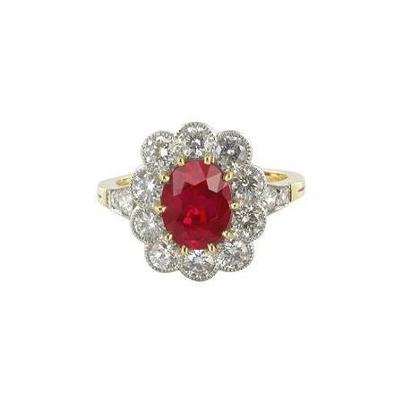 Anello anniversario con rubini e diamanti incastonato da 6.25 carati - harrychadent.it