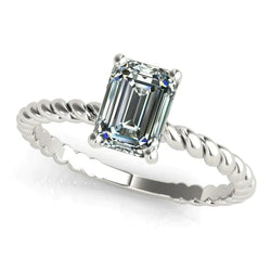 Anello Con Vero Diamante Smeraldo 4 Carati