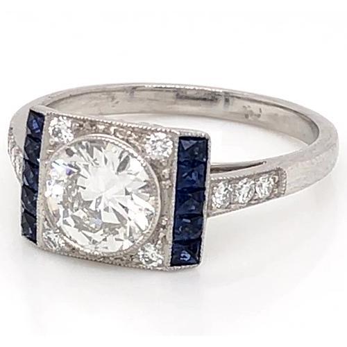 Anello con accento di diamante Zaffiro di Ceylon 2.10 carati Gioielli Nuovo - harrychadent.it