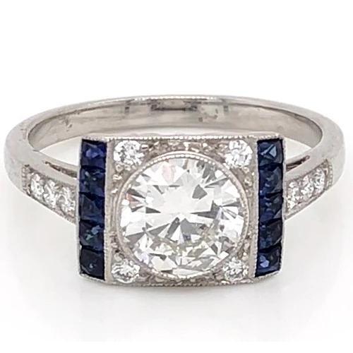 Anello con accento di diamante Zaffiro di Ceylon 2.10 carati Gioielli Nuovo - harrychadent.it