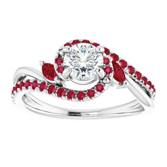 Anello con diamante 1.65 carati gioielli da donna con rubino birmano - harrychadent.it