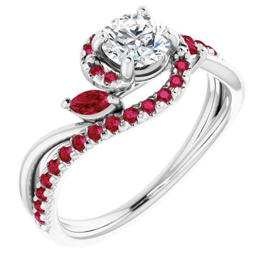 Anello con diamante 1.65 carati gioielli da donna con rubino birmano - harrychadent.it