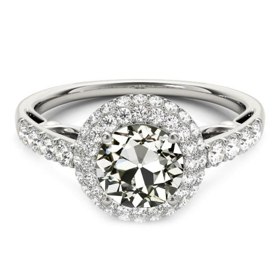 Anello con diamante rotondo vecchio minatore con anello in oro 14 carati 5 carati gioielli - harrychadent.it