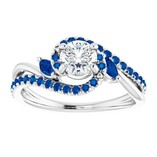Anello con diamante zaffiro blu 1.65 carati - harrychadent.it