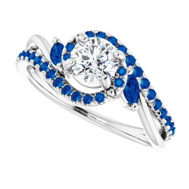 Anello con diamante zaffiro blu 1.65 carati - harrychadent.it