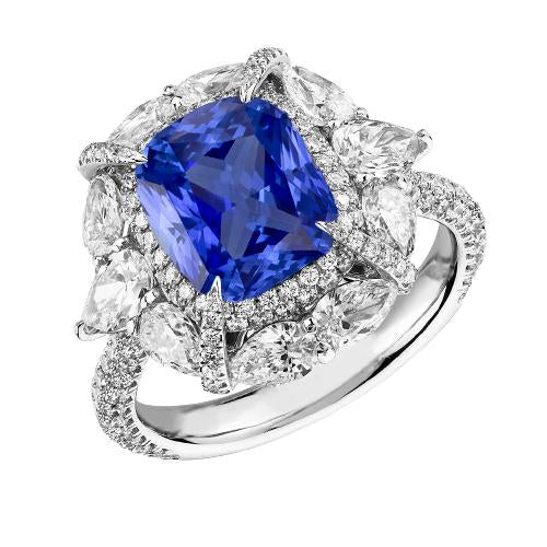 Anello con doppio anello a cuscino con zaffiro a pera con pavé di diamanti rotondi 4 carati - harrychadent.it