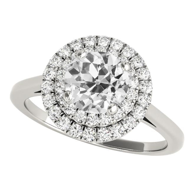 Anello con doppio anello di diamanti da minatore rotondo con doppio alone 5,75 carati - harrychadent.it