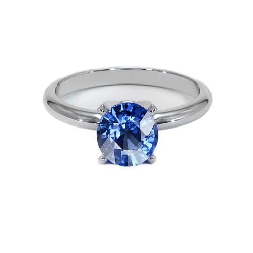 Anello con gemme di zaffiro blu rotondo 4.50 carati da donna Nuovo - harrychadent.it