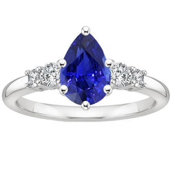 Anello con pietra blu