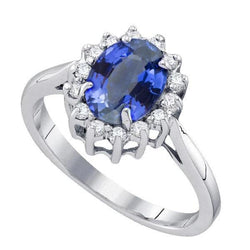 Anello con zaffiro blu di Ceylon. gioielli con diamanti da 4.70 carati