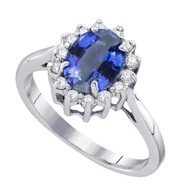 Anello con zaffiro blu di Ceylon. gioielli con diamanti da 4.70 carati - harrychadent.it