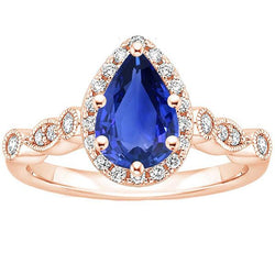 Anello con zaffiro e Diamanti