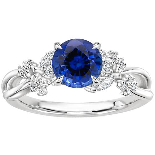 Anello da donna con diamante zaffiro blu naturale 3 carati pietre marquise - harrychadent.it