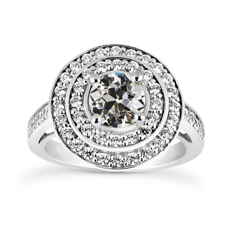 Anello da donna con doppio anello di diamanti taglio antico, 3,25 carati - harrychadent.it