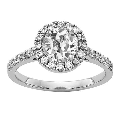 Anello da donna in oro con anello rotondo con diamanti da minatore vecchio 4 carati - harrychadent.it